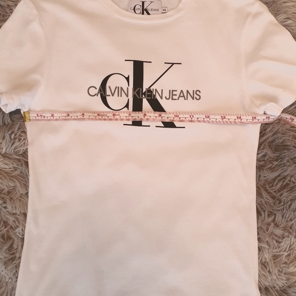 Calvin Klein Jeans White t-shirt Size XS - Picture 7 of 11